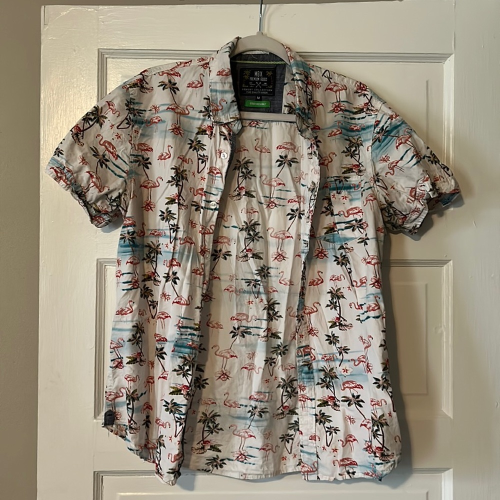 Hawaiian Shirt with Flamingos size Medium